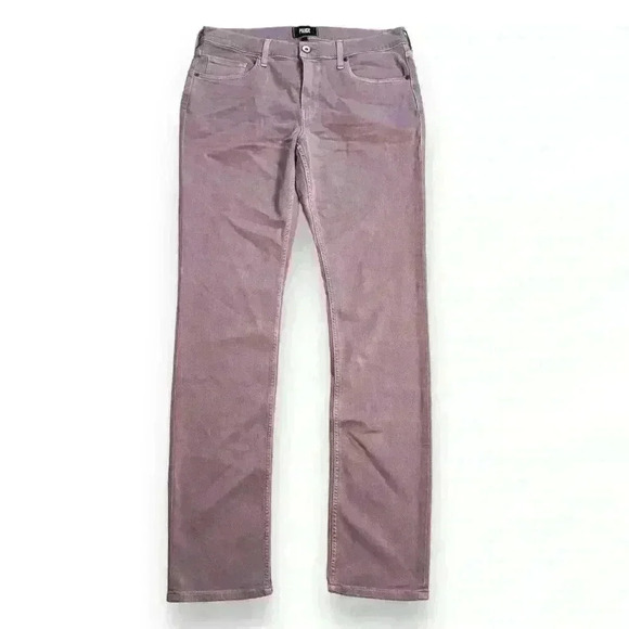NWT PAIGE LENNOX Slim Fit Jeans Stretch  W33 Straight Pink Casual City Offcie - Picture 3 of 12